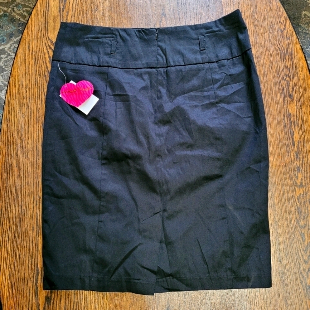 Heart Soul Black Ruched Front Pencil Skirt Size Junior's 9 NEW with Tags - Picture 2 of 8